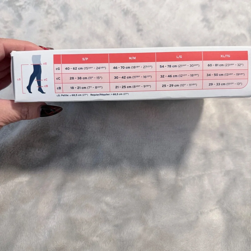 JOBST UltraSheer Thigh High Compression Stockings 15-20 mmHg XL Natural New